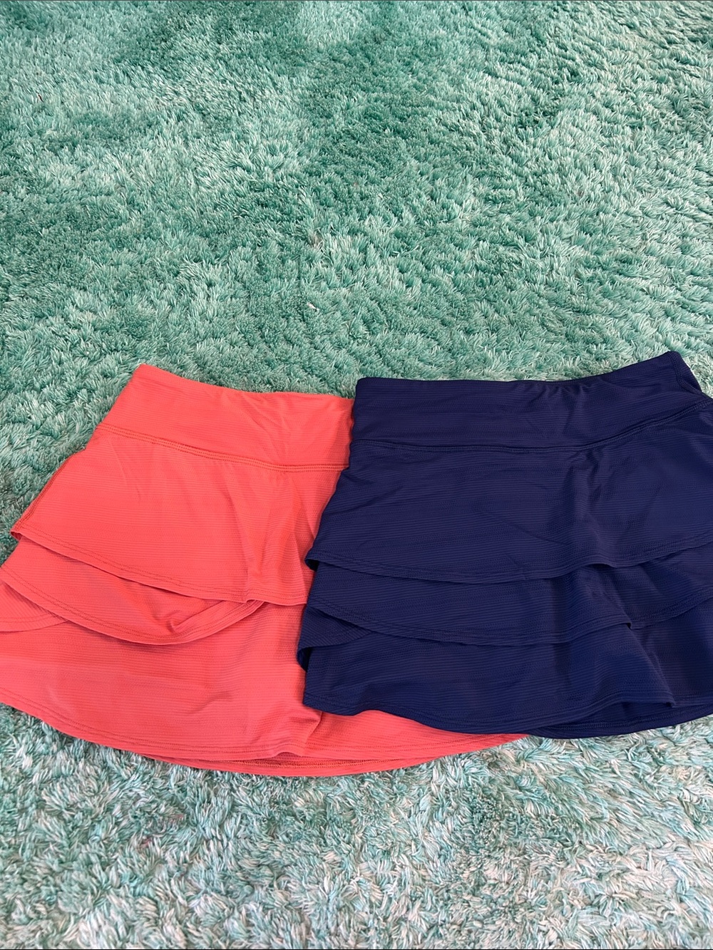 Athleta Girl Swing Skort Bundle. Orange and Blue. Size 12/L